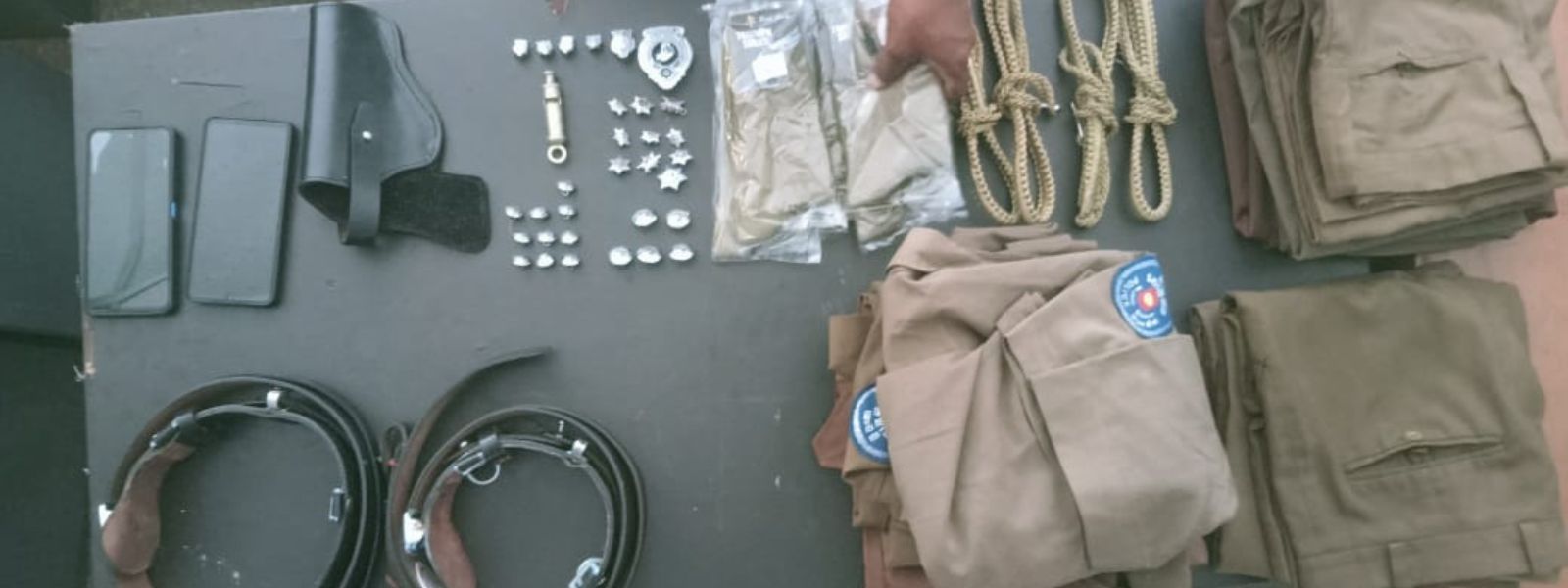 Fake Police Gear Seized in Anguruwatota